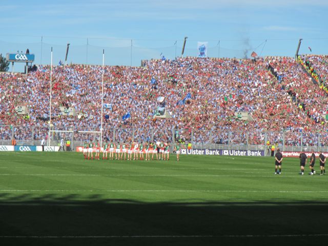 Mayo Team lining out before the game