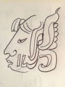 My name in the Mayan language, drawn by my Spanish teacher