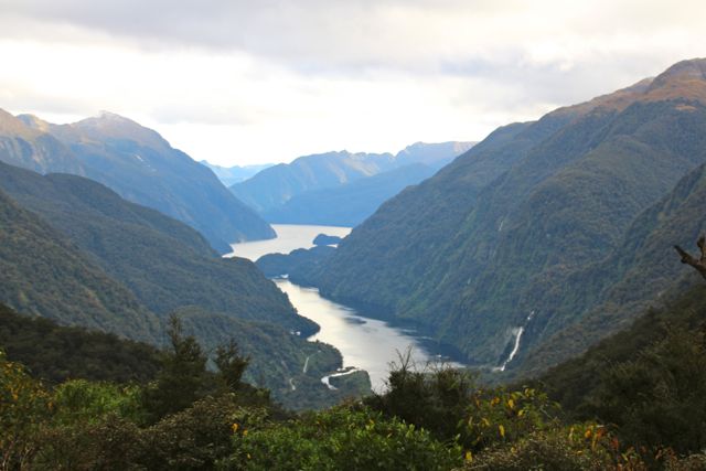 First glimpse of Doubtful Sound from the Wilmont Pass