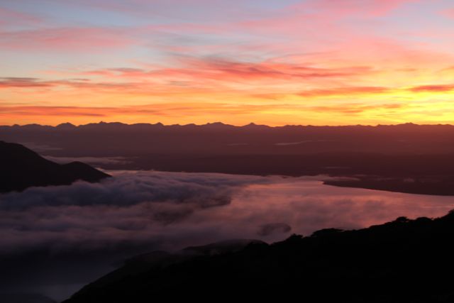 Sunrise Views from Luxmore Hut on my birthday :-)